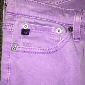 AG the Stilt Cigarette Leg Purple Pants